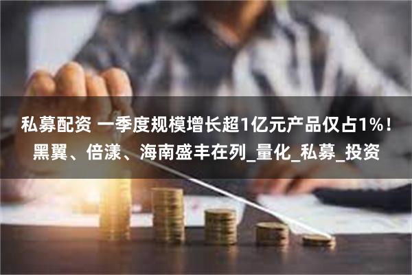 私募配资 一季度规模增长超1亿元产品仅占1%！黑翼、倍漾、海南盛丰在列_量化_私募_投资