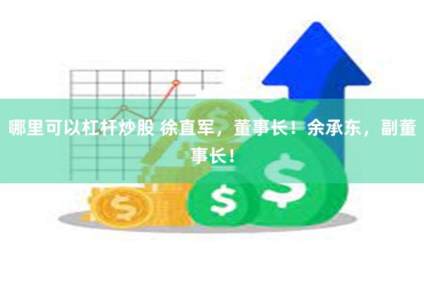 哪里可以杠杆炒股 徐直军，董事长！余承东，副董事长！